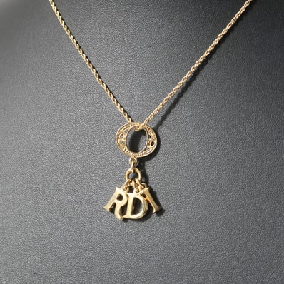 ■美品■Christian Dior クリスチャンディオール ヴィンテージ ネックレス DIORロゴ アクセサリー ブランド古着【中古】20260109/RA7105