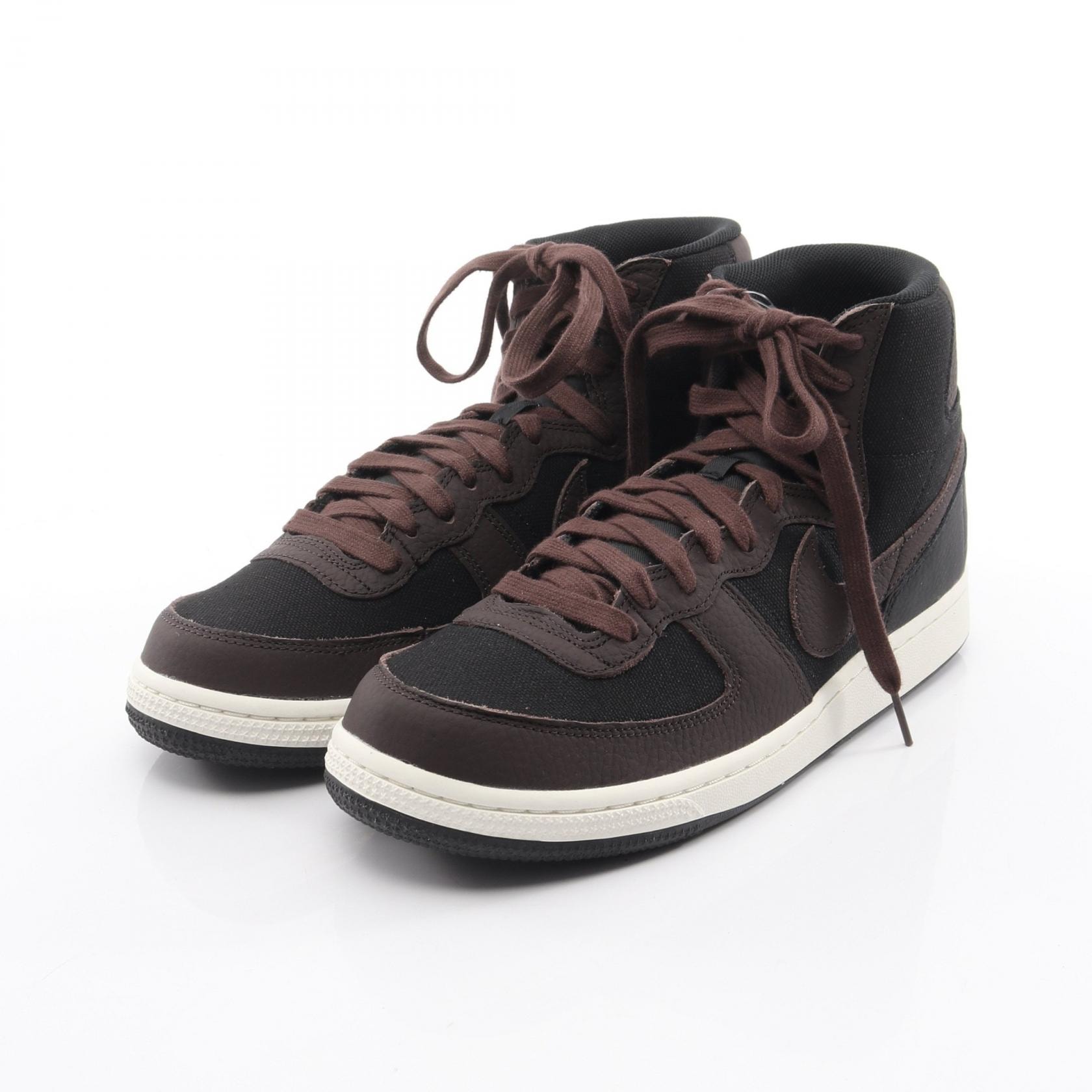 ナイキ NIKE TERMINATOR HIGH スニーカー 靴 キャンバス レザー メンズ ブラック系 / ブラウン系 FD0651 【中古】