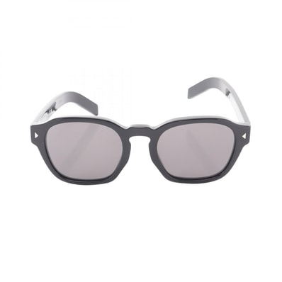 プラダ PRADA メタルプラーク サングラス 衣料品 プラスチック レディース ブラック系 【中古】