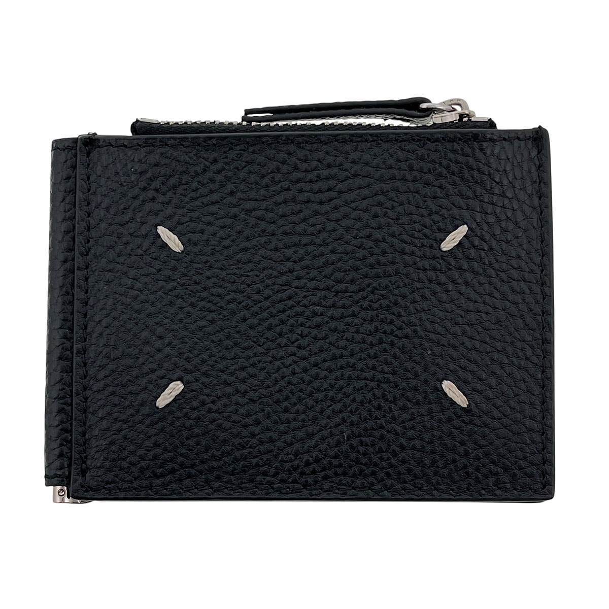 Maison Margiela メゾン マルジェラ 4ステッチ マネークリップ マネークリップ S56UI0211 レザー ブラック  メンズ【中古】