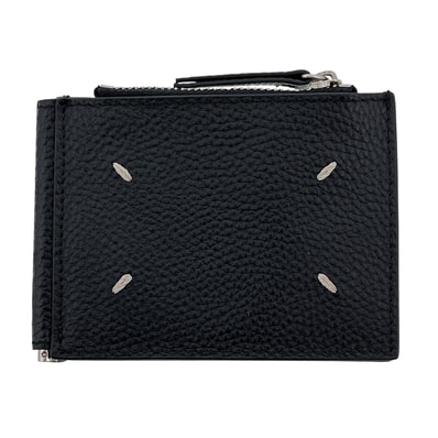 Maison Margiela メゾン マルジェラ 4ステッチ マネークリップ マネークリップ S56UI0211 レザー ブラック メンズ【中古】