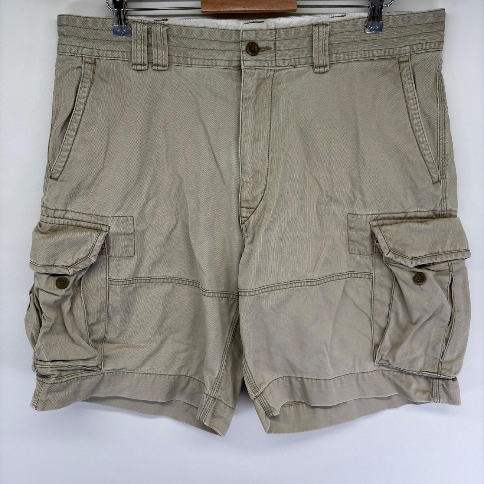 古着 ポロ・ラルフローレン POLO RALPH LAUREN パンツ チノパン カーゴパンツ ハーフ ポロチノ ワンポイントロゴ w38  グレー系 メンズ