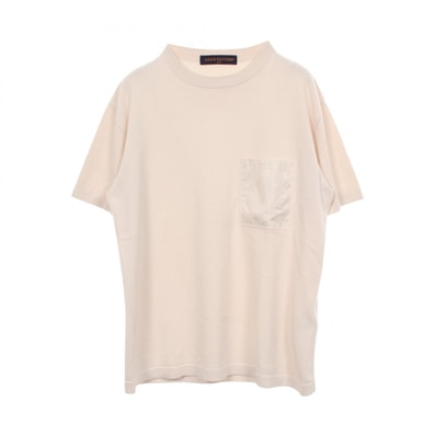 ルイ・ヴィトン LOUIS VUITTON モノグラム ナイロンディテール ポケット付き ニット 半袖Tシャツ 衣料品 トップス コットン メンズ ホワイト系 RM252MQ ZLW HTN44W 【中古】
