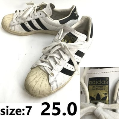 adidas/アディダス★スーパースター/金ベロ/レザースニーカー【size:7/25.0/white/白系】トレフォイル/sneakers/Shoes/trainers◆sE-169