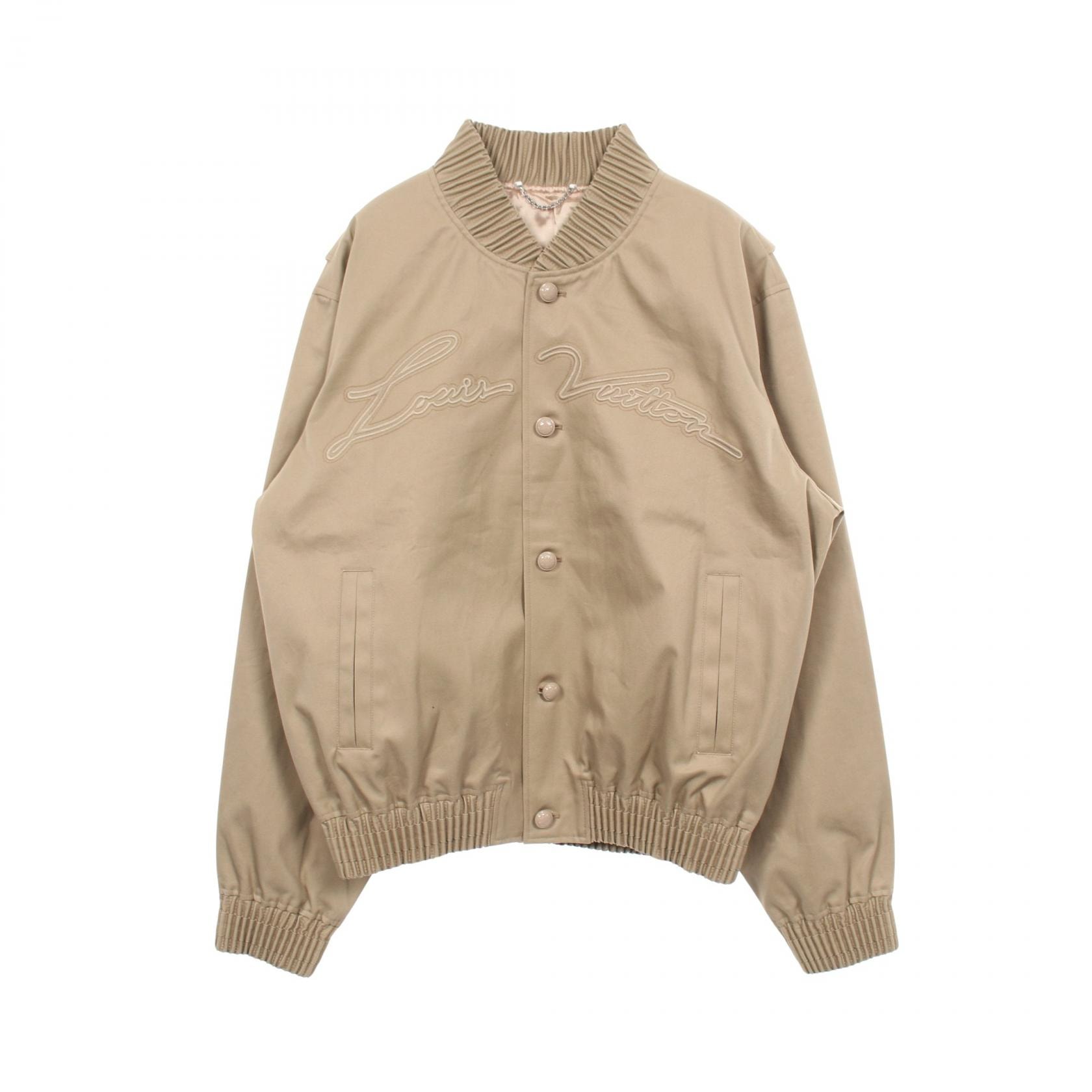 ルイ・ヴィトン LOUIS VUITTON 24AW エンブロイダードコットンブレンド ブルゾン 衣料品 アウター コットン ポリエステル ベージュ メンズ ベージュ系 RM242MQ RM6 HRB40E 【中古】