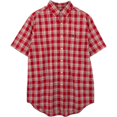 古着 ラルフローレン Ralph Lauren CHAPS チャップス 半袖 ボタンダウン チェックシャツ/eaa660935