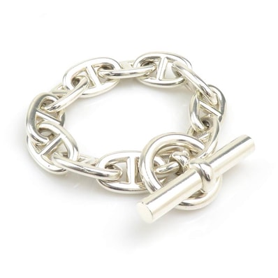 エルメス HERMES ブレスレット シェーヌダンクル TGM シルバー925 シルバー メンズ【中古】 e60968i