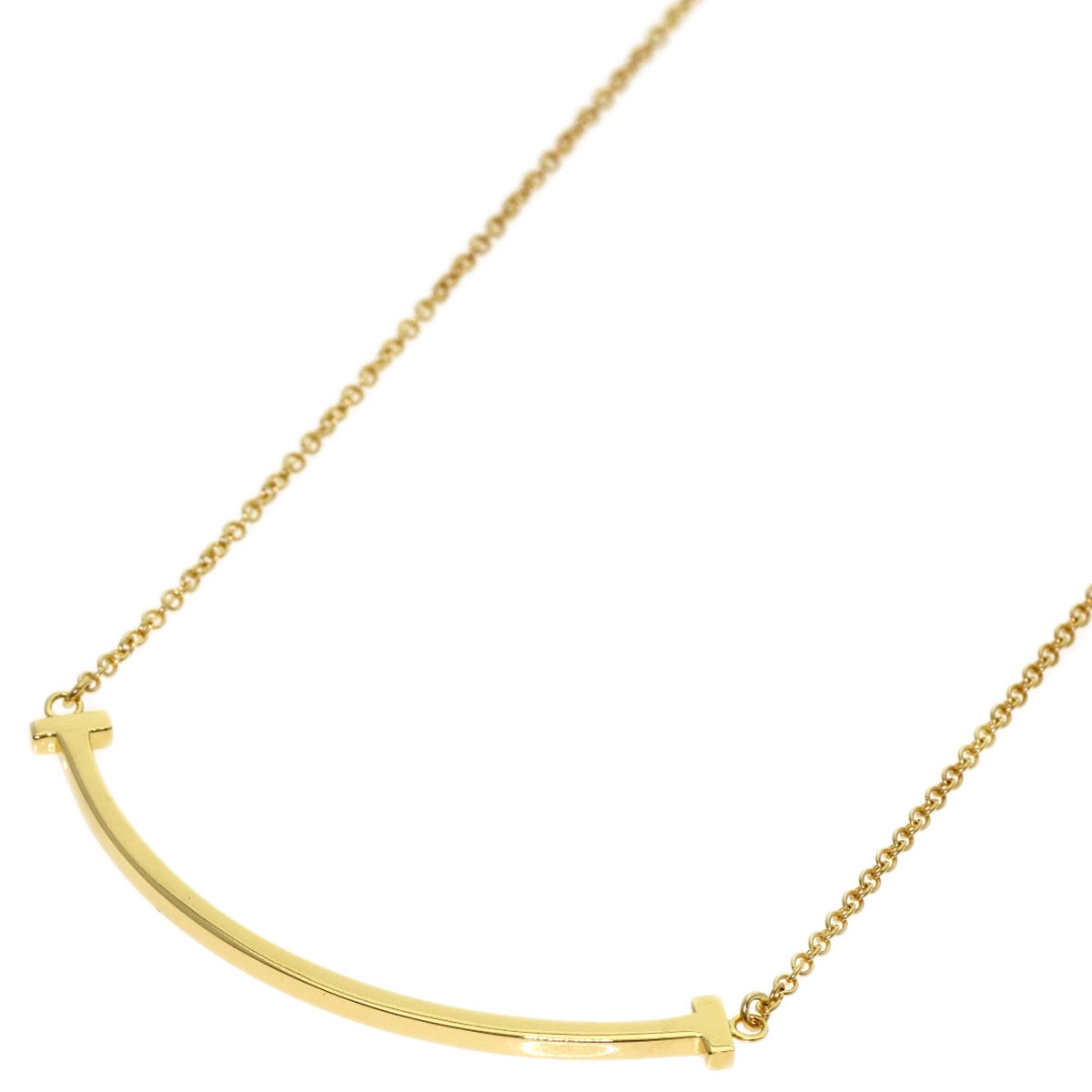 TIFFANY&Co. ティファニー Tスマイル スモール ネックレス K18YG レディース [中古]