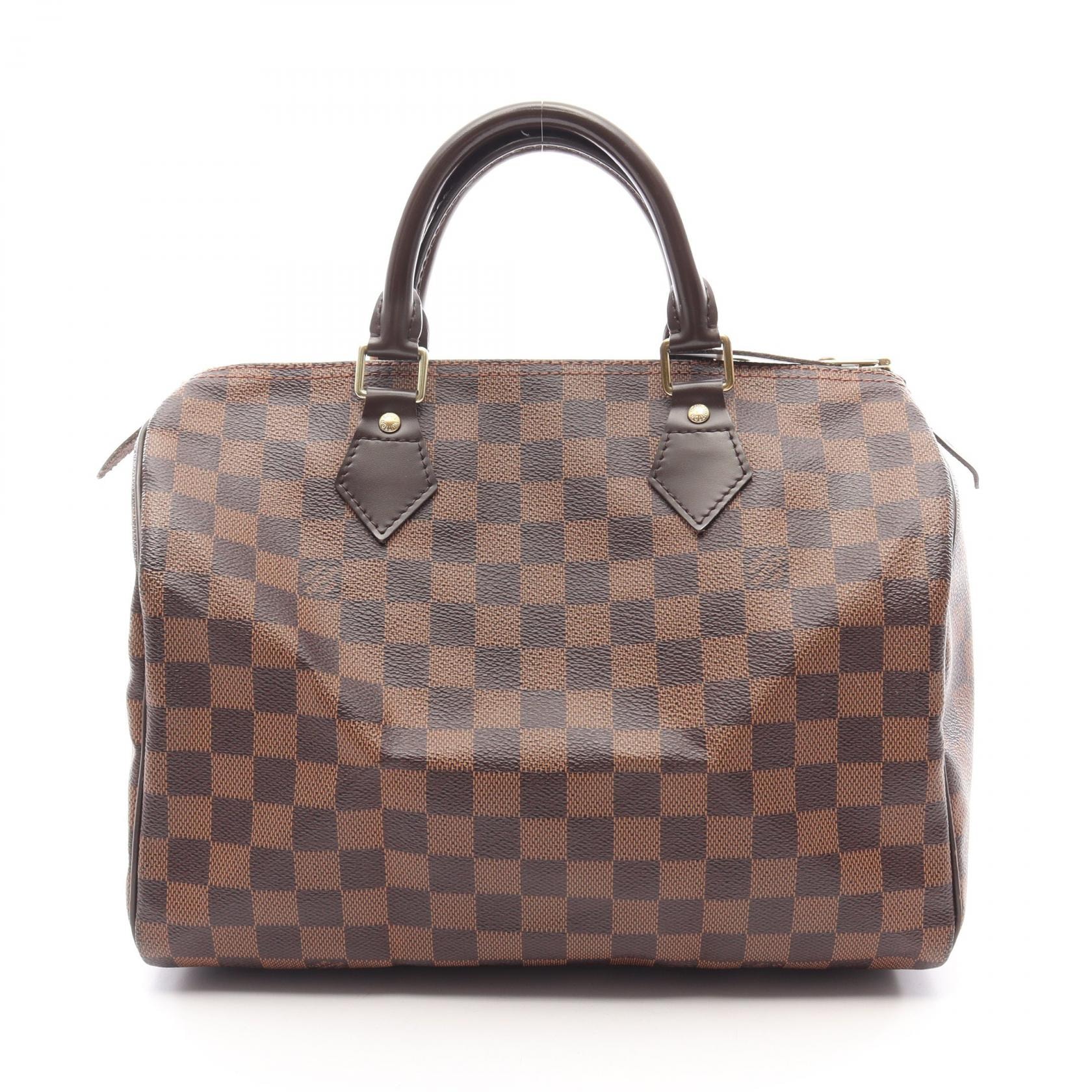 ルイ・ヴィトン LOUIS VUITTON スピーディ30 ハンドバッグ バッグ PVCコーティングキャンバス レザー ダミエ エベヌ レディース ブラウン系 N41531 【中古】