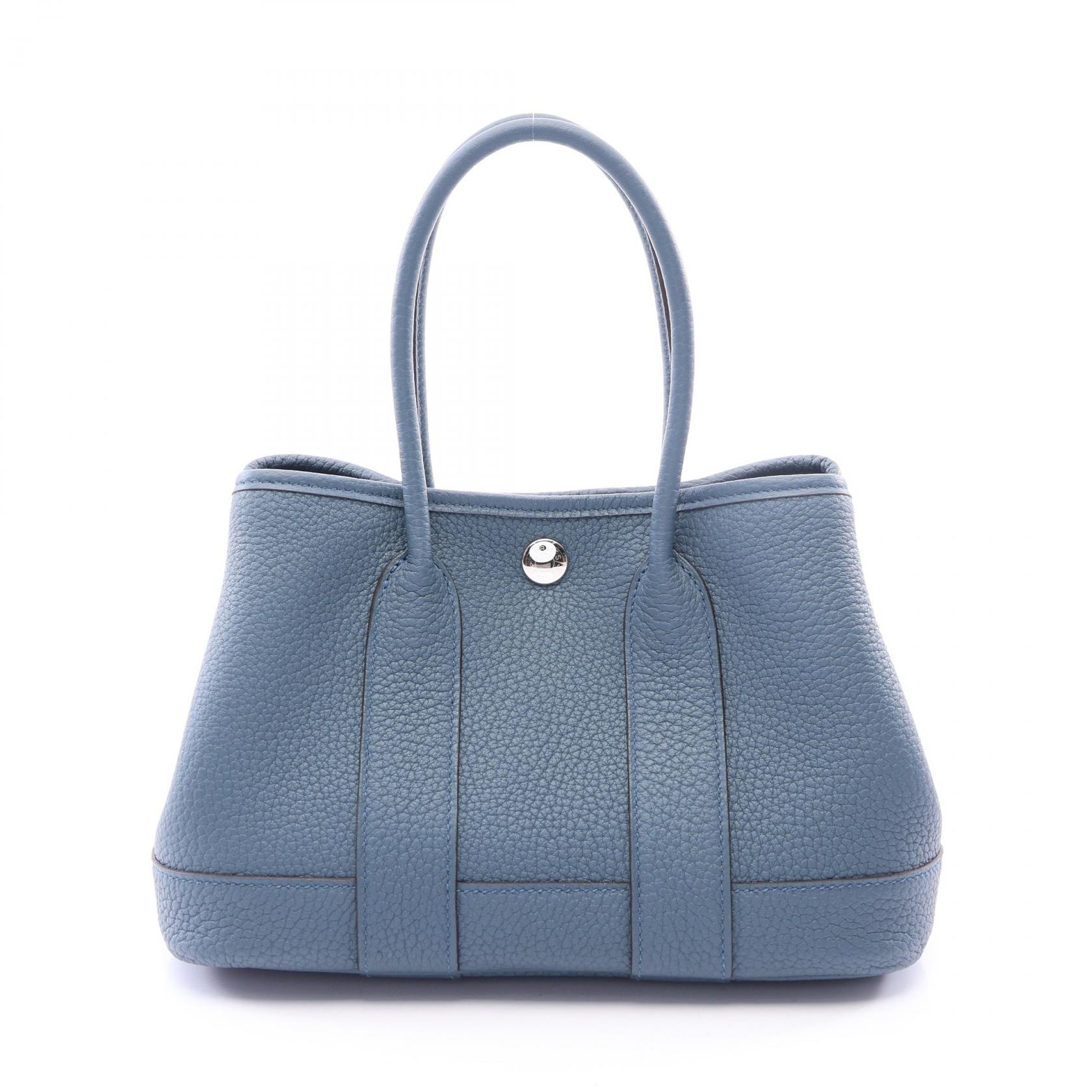 エルメス HERMES ネオガーデン23 ハンドバッグ バッグ レザー ネゴンダ ネゴンダ ブルートンペット レディース ブルー系 【中古】