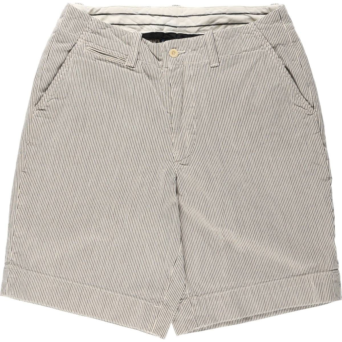 古着 ラルフローレン Ralph Lauren POLO by Ralph Lauren ストライプ柄 コットンショーツ ショートパンツ メンズw34相当/eaa669732