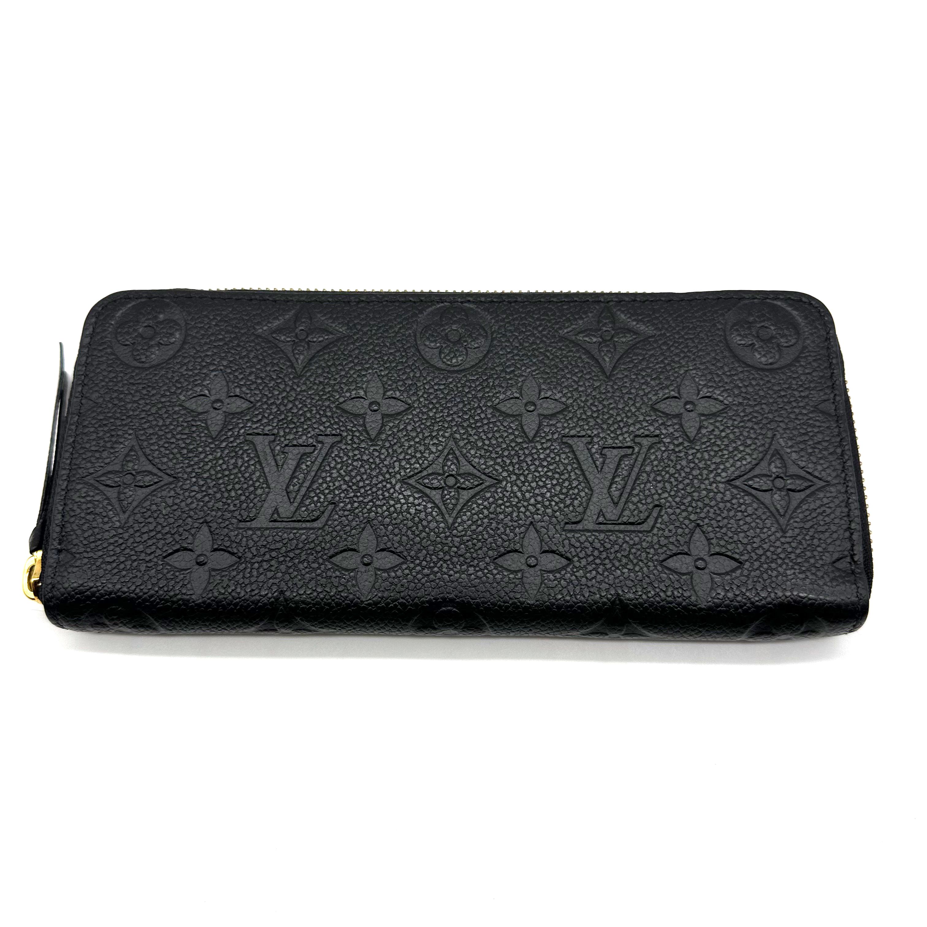 Louis Vuitton Monogram Empreinte Clemence Wallet "Noir"