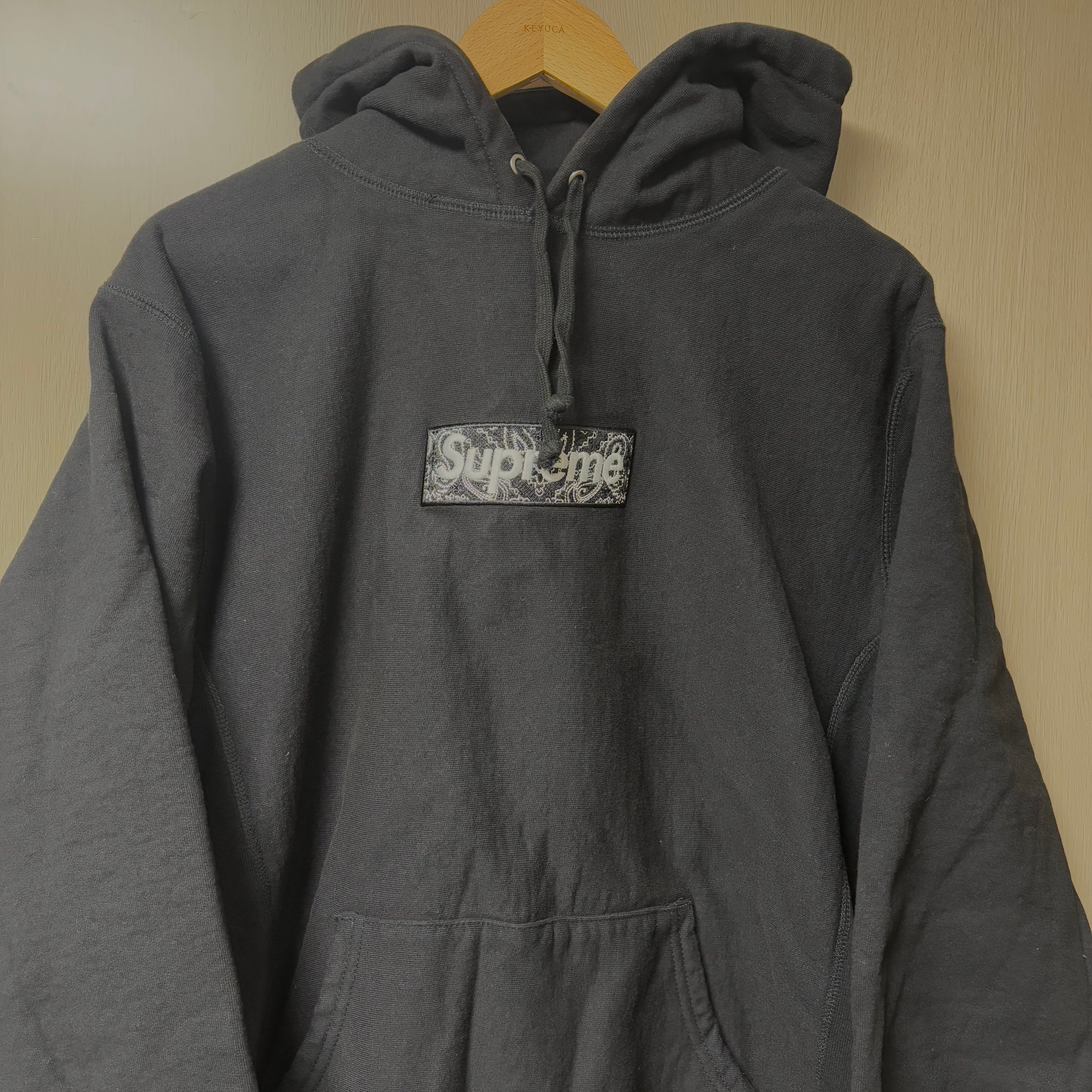 Supreme Bandana Box Logo Hooded Sweatshirt "Black"