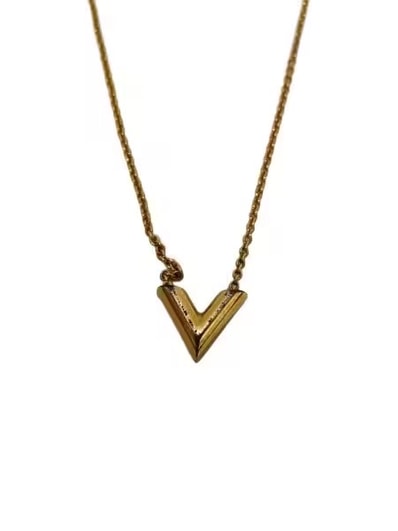 Louis Vuitton Essential V Necklace "Gold"