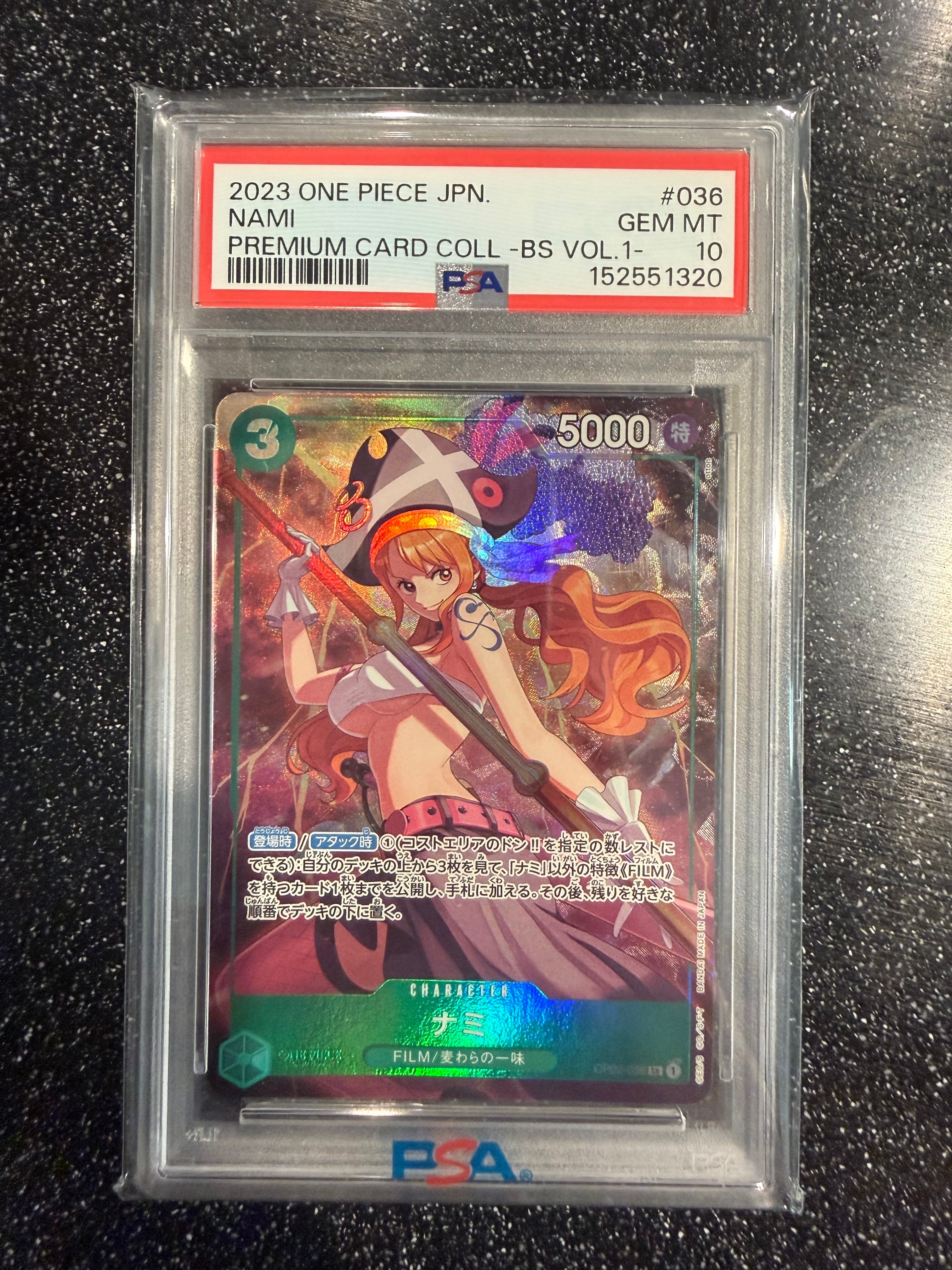 PSA10】ナミ SR [OP02-036] (プレミアムカードコレクション - ベスト