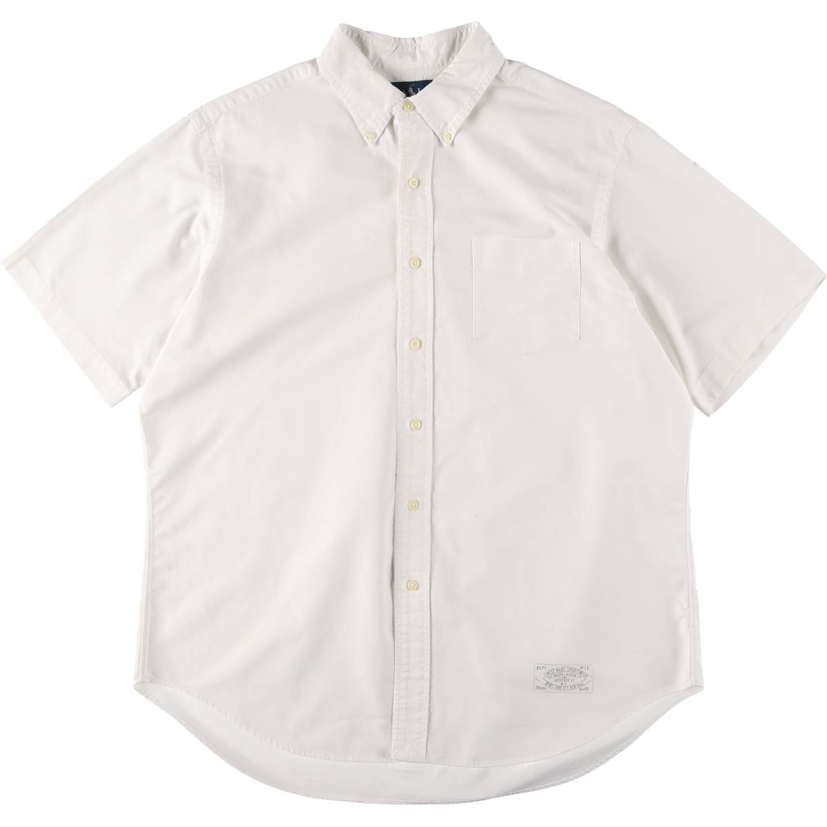 古着 ラルフローレン Ralph Lauren CLASSIC FIT クラシックフィット 半袖 ボタンダウンシャツ メンズL相当/eaa533005