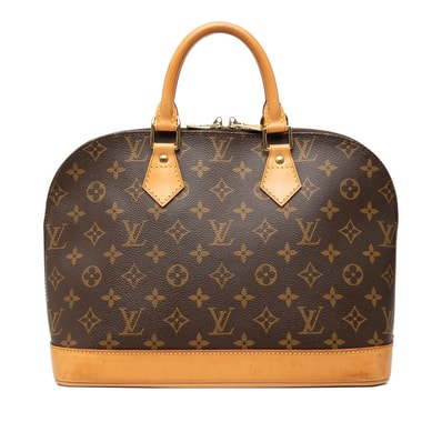 ルイ ヴィトン モノグラム アルマ ハンドバッグ M51130 ブラウン PVC レザー レディース LOUIS VUITTON 中古