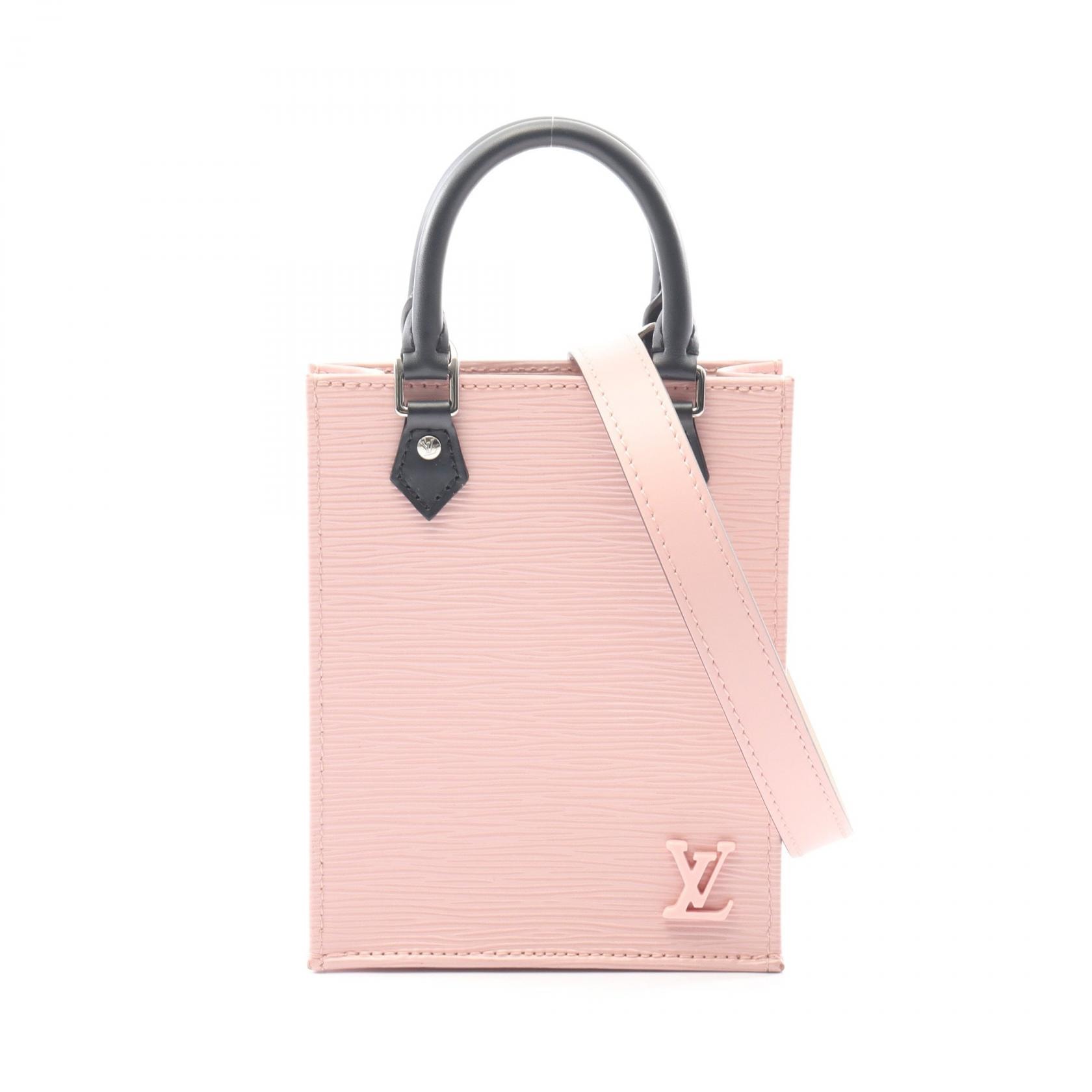 ルイ・ヴィトン LOUIS VUITTON プティット サックプラ ハンドバッグ バッグ レザー エピ ローズバレリーヌ レディース ピンク系 / ブラック系 M69575 【中古】