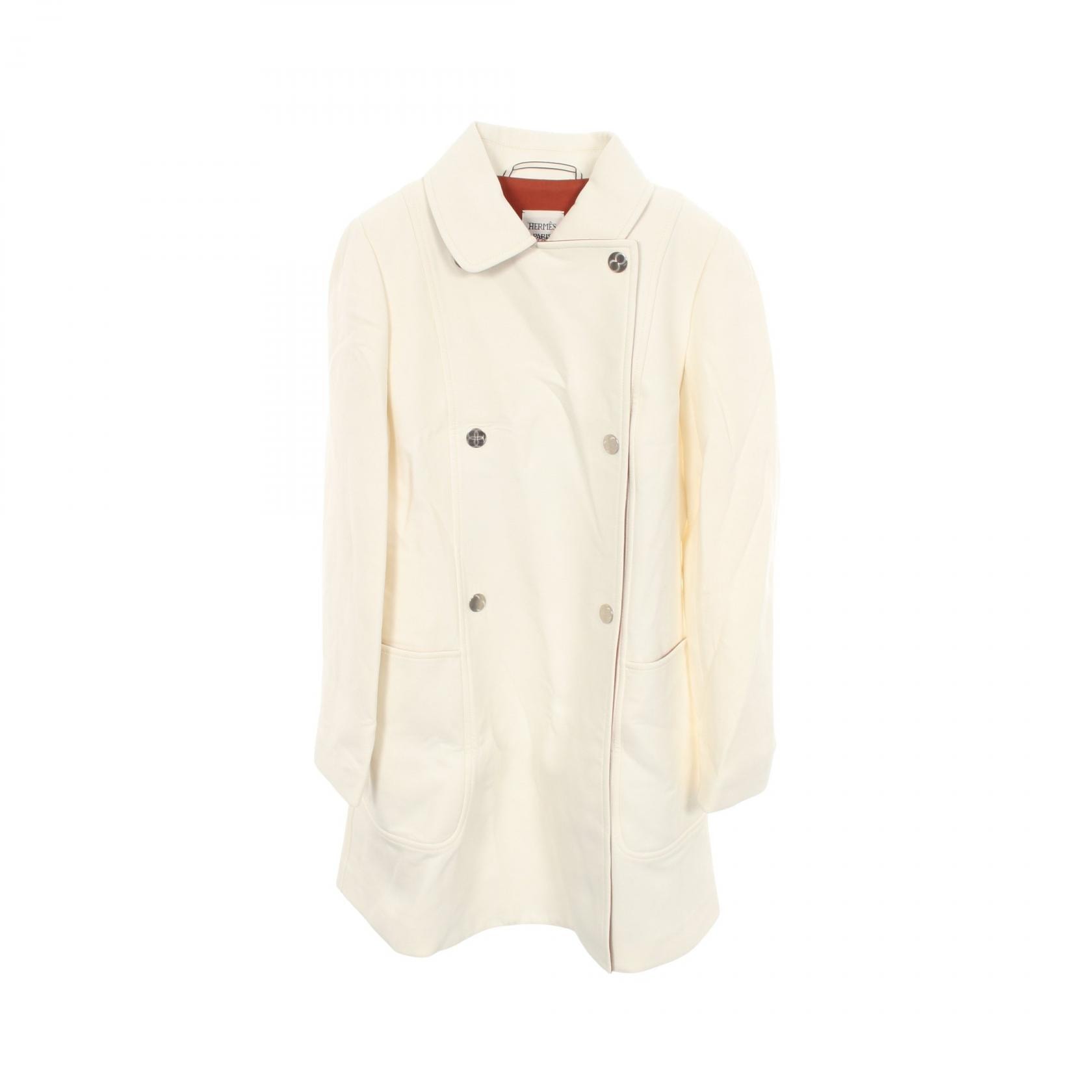 エルメス HERMES 衣料品 アウター ウール ホワイト レディース ホワイト系 【中古】