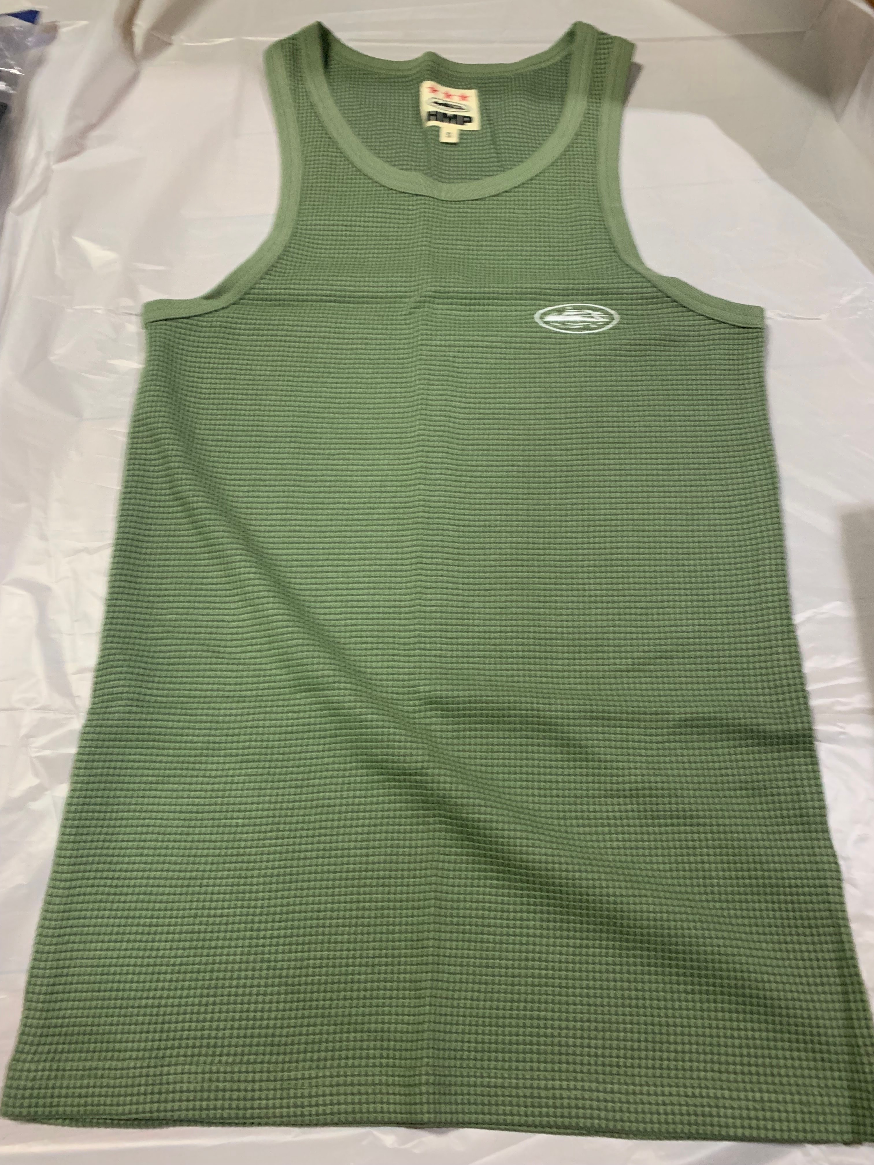 新品 Corteiz コーテイズ Sサイズ タンクトップ ノースリーブ  スリーブレス Sleeveless Tank Top オリーブ リブタンクトップ 1PAC