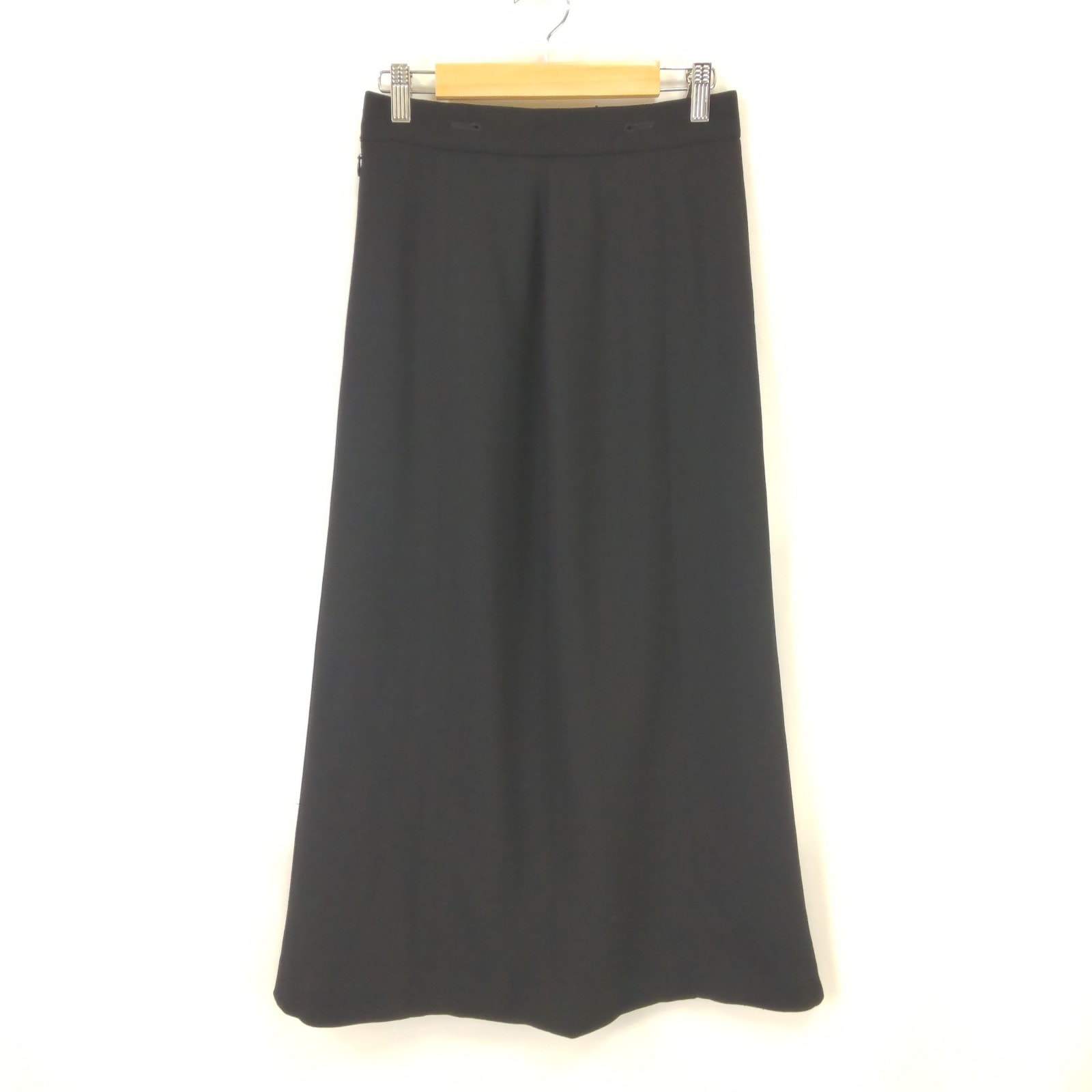 80s-90s/Vintage/美品★Chloe【クロエ】 ロングスカート 【40/L程度/黒/black】ウール100%/スリット/日本正規代理店タグ/skirt◆BJ016-a