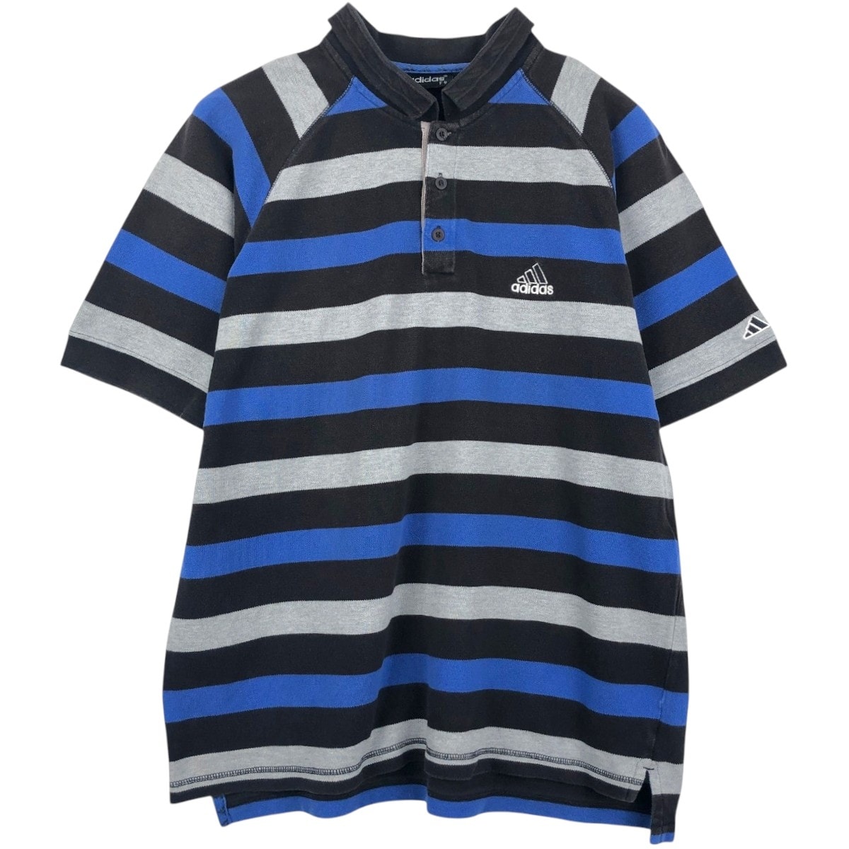 古着 アディダス adidas 半袖 ボーダー ポロシャツ メンズL相当/eaa657426