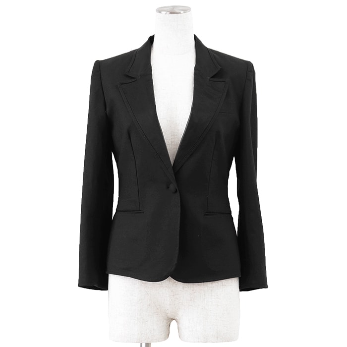 【SALE】DOLCE&GABBANA ドルチェ・アンド・ガッバーナ ジャケット アンコン テーラード サイズ 38 レディース 1B コットン/シルク ストレッチ アウター ブラック 黒 イタリア製