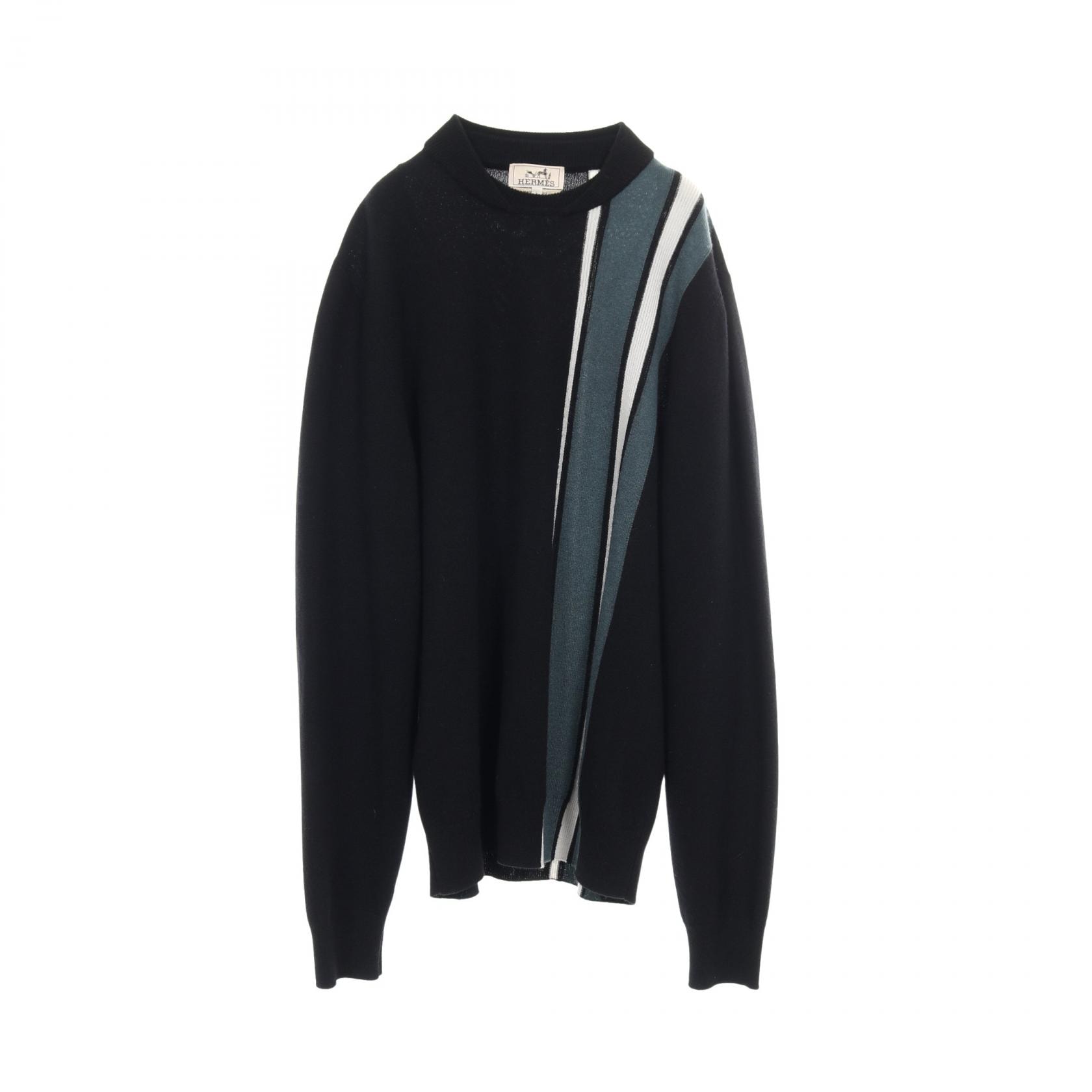 エルメス HERMES ニット 衣料品 トップス カシミヤ ホワイト メンズ ブラック系 / グリーン系 / ホワイト系 【中古】