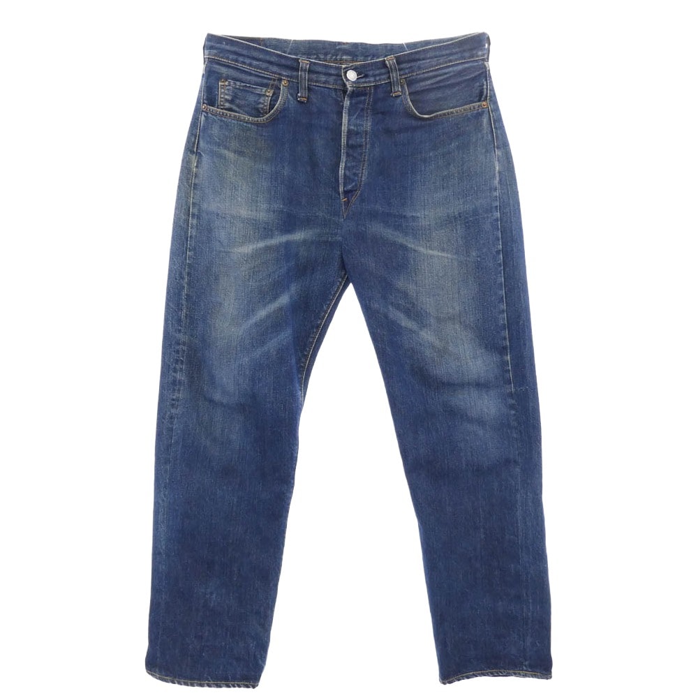 Levi's リーバイス デニムパンツ 501 66前期 Vステッチ ボタン裏刻印6 BIG E デニム パンツ テーパードカスタム インディゴブルー系【中古】