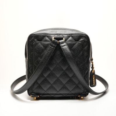 シャネル CHANEL 4番台 1996-1997 キャビア ターンロック リュック・デイパック【中古】