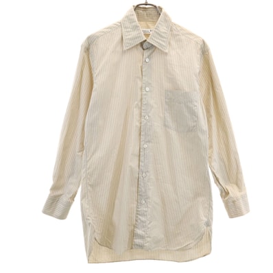 Christian Dior MONSIEUR クリスチャンディオール ムッシュ 90s オールド ストライプ柄 長袖 コットンシャツ ベージュ