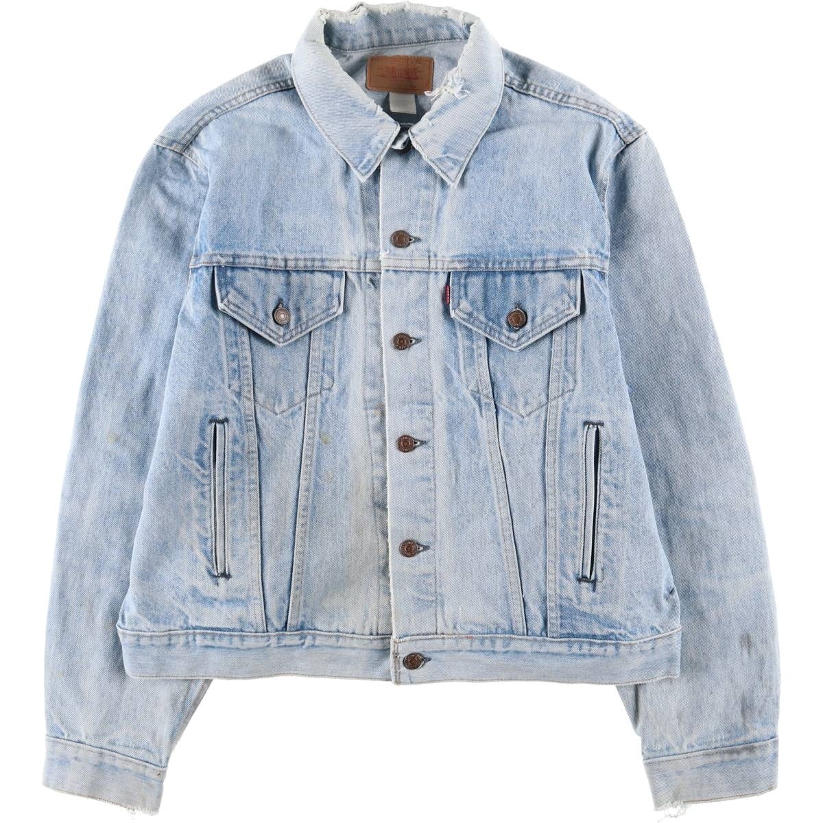 古着 80~90年代 リーバイス Levi's ケアタグ付き デニムジャケット Gジャン USA製 メンズXL相当 ヴィンテージ/eaa602432