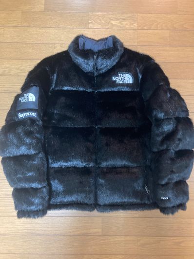 Supreme x The North Face Faux Fur Nuptse Jacket "Black"