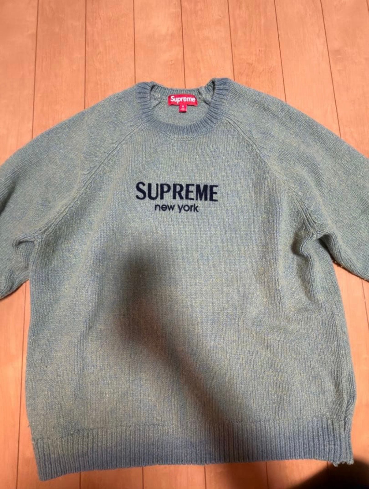 Supreme Flocked Logo Sweater "Green"