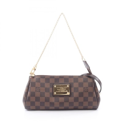 ルイ・ヴィトン LOUIS VUITTON エヴァ 2WAY ハンドバッグ バッグ PVCコーティングキャンバス レザー ダミエ エベヌ レディース ブラウン系 N55213 【中古】