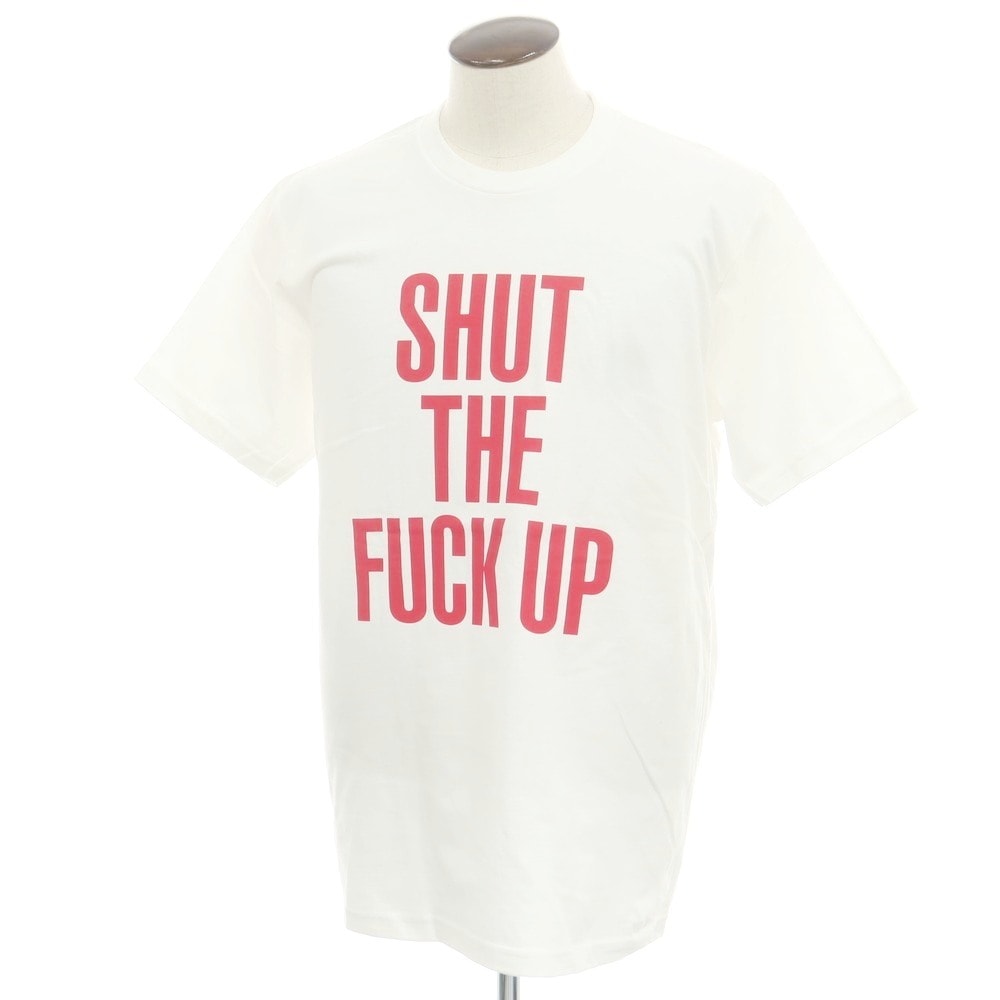 【中古】シュプリーム Supreme × Number (N)ine 2025年秋冬 Shut Up Tee コットン 半袖Tシャツ ホワイト【サイズL】【メンズ】