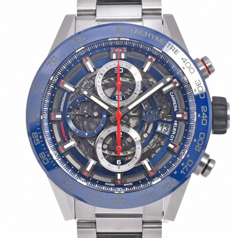 タグホイヤー TAG HEUER CAR201T.BA0766 カレラ ホイヤー01 クロノグラフ 自動巻き メンズ 美品 箱・保証書付き 腕時計 C#149496