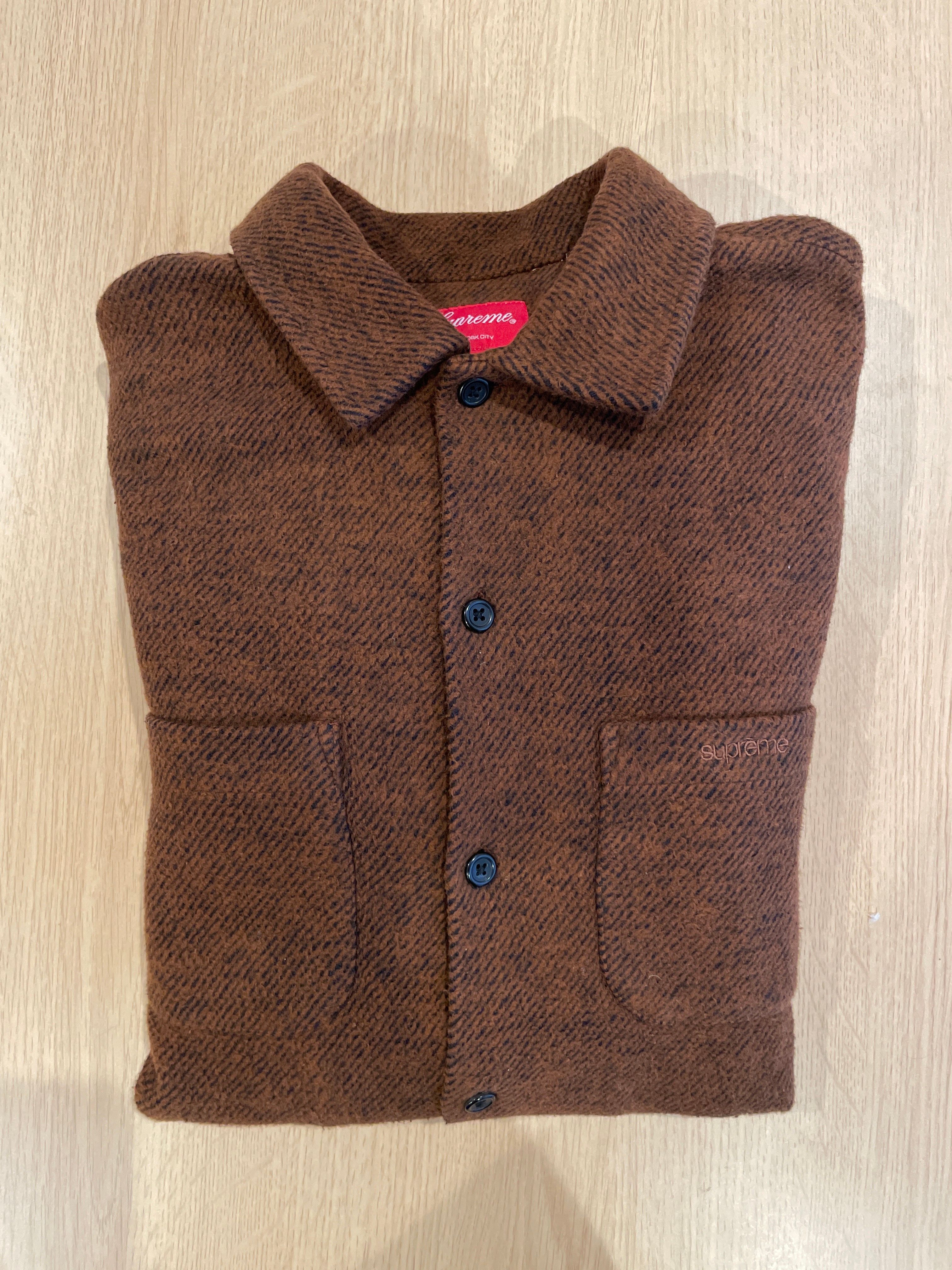 Supreme Brushed Flannel Twill Shirt "Brown"