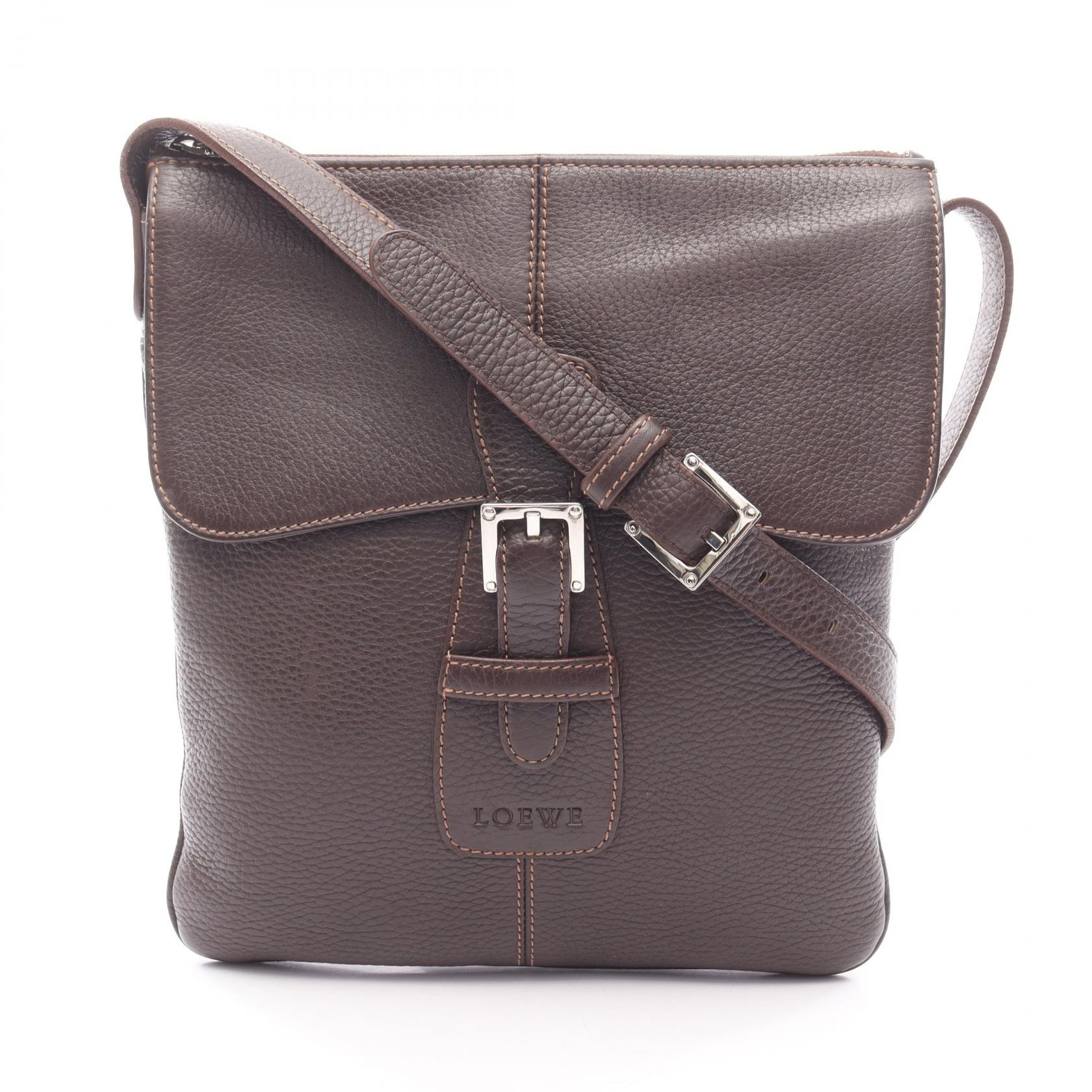 ロエベ LOEWE センダ ショルダーバッグ バッグ レザー レディース ブラウン系 【中古】