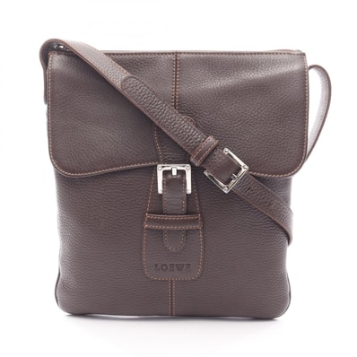 ロエベ LOEWE センダ ショルダーバッグ バッグ レザー レディース ブラウン系 【中古】