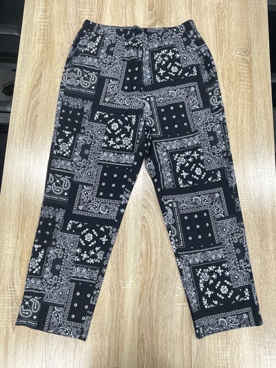 Kith Washed Cotton Bandana Barrow Pant "Black"