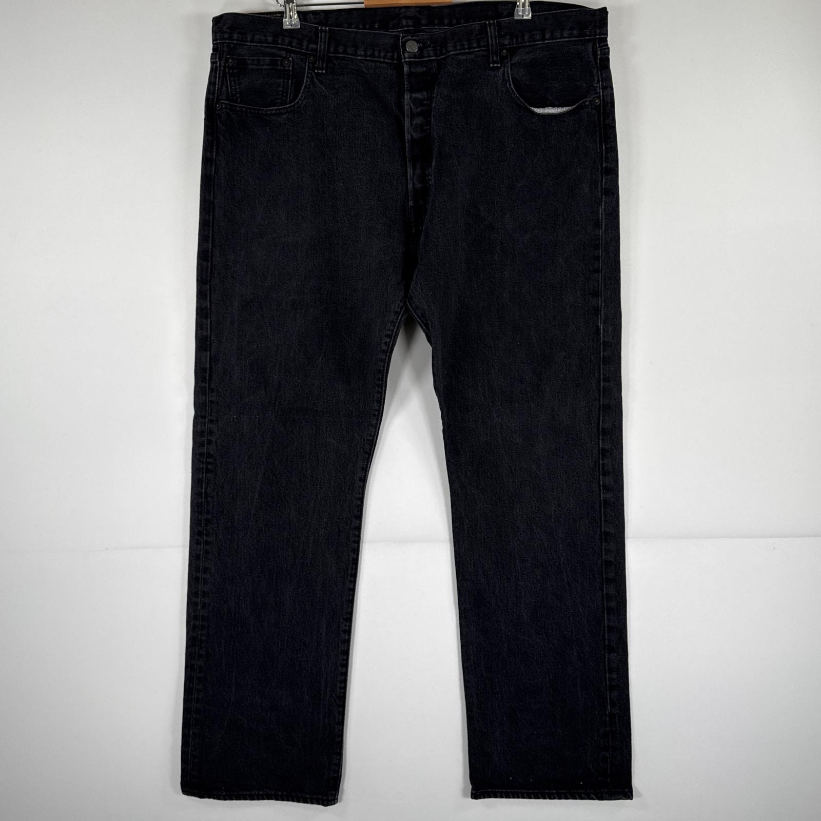 古着 リーバイス Levi's デニムパンツ 501 ジーパン ストレート 大きいサイズ ボタンフライ ジーンズ ビッグサイズ w42 L32  ブラック メンズ
