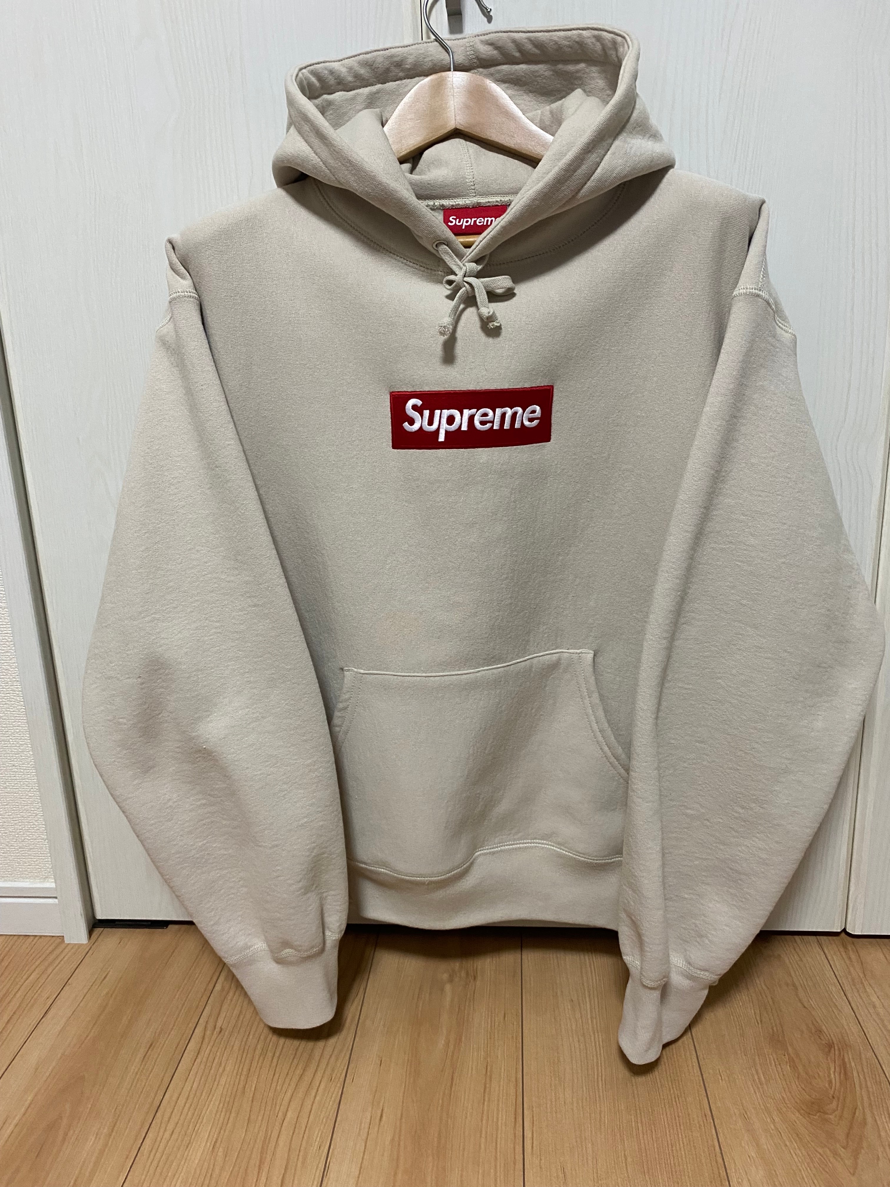 Supreme Box Logo Hooded Sweatshirt "Stone" (24FW)