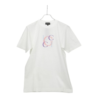 グッチ ロゴ 刺繍 Tシャツ サイズS ホワイト マルチカラー コットン メンズ GUCCI 【中古】