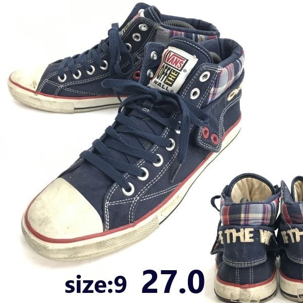 VANS/バンズ★ハイカットスニーカー【size:9/27.0/ネイビー/navy】sneakers/Shoes/trainers◆sH-086