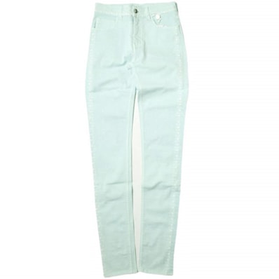 新品 MM6 エムエムシックス イタリア製 クロスプリント 5Pスキニーパンツ S32LA0086 S43460 38 Light Blue Maison Margiela メゾンマルジェラ ジップフライ ボトムス g12693