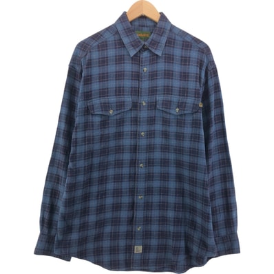 古着 90~00年代 ティンバーランド Timberland 長袖 ライトネルチェックシャツ メンズM相当 ヴィンテージ/eaa542658