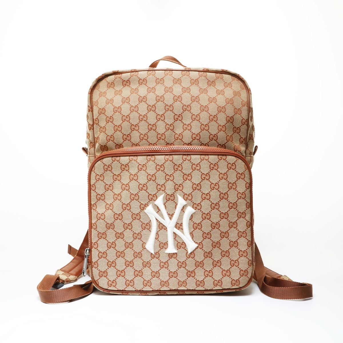 グッチ GUCCI GGキャンバス ×ニューヨークヤンキース リュック・デイパック【中古】