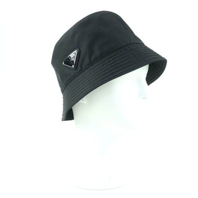 美品 プラダ ハット ブラック レディース M 2HC137