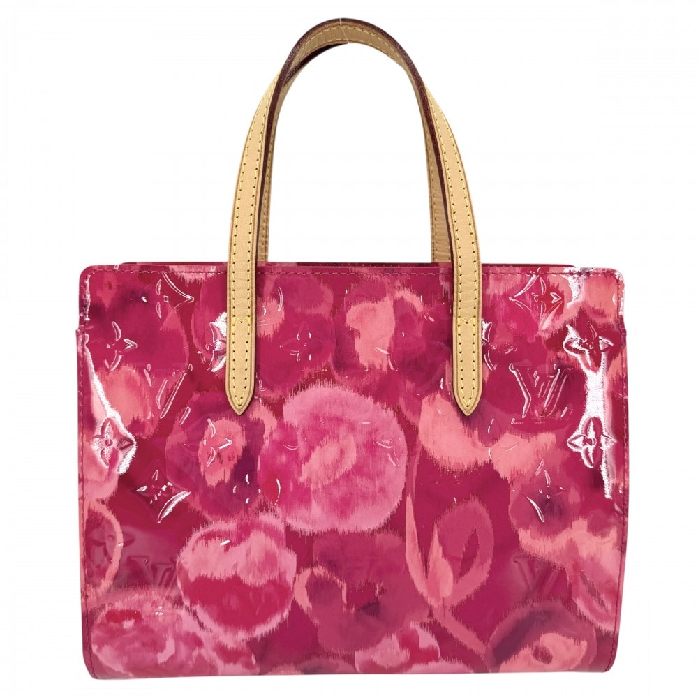 LOUIS VUITTON ルイヴィトン ハンドバッグ モノグラムヴェルニ カタリーナBB フラワーイカット M90039 ピンク ゴールド金具 レディース【中古品】